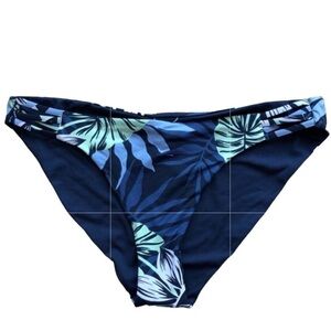 Roxy Beach Classics Hipster Swim Bikini Bottoms Blue Size XL